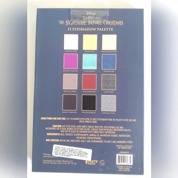 NIB Nightmare Before Christmas 12 Eyeshadow Palette Tim Burton Jack Sally Disney - Picture 5 of 7